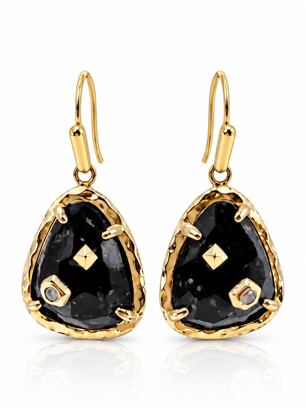 Kendra Scott Asher Gold Green Ocean Jasper earrings